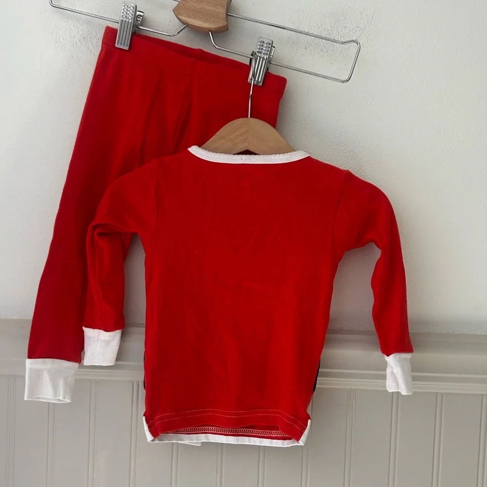 Carter's 18 Months Red and White Santa Christmas Pajama Set